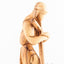 Wood Carved Jesus Holding the Cross Statue - Statuettes - Bethlehem Handicrafts