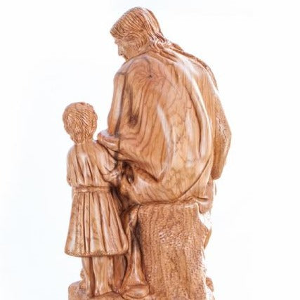 Wood Jesus With The Children - Statuettes - Bethlehem Handicrafts