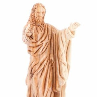 Wooden Jesus Christ Blessing's Statue - Statuettes - Bethlehem Handicrafts