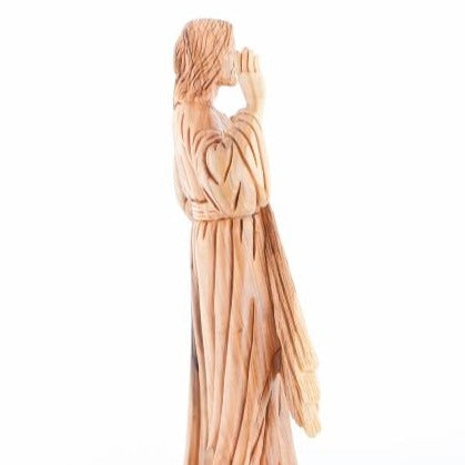 Wood Carved Divine Mercy's Statue - Statuettes - Bethlehem Handicrafts