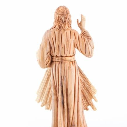 Wood Carved Divine Mercy's Statue - Statuettes - Bethlehem Handicrafts