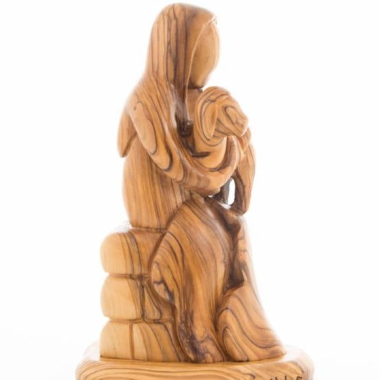 Abstract Olive Wood Good Shepherd - Statuettes - Bethlehem Handicrafts