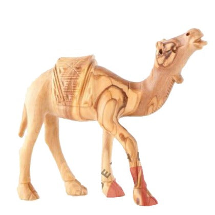 Carved Camel with Saddle, 5.1"