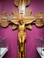 Extra Large Crucifix for Church | Carved Sculpture From Holy Land Olive Wood , Realistic Jesus Christ