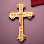14 Stations of Cross graved Crucifix Olive Wood , Wall Hanging