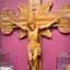 Masterpiece Carved Crucifix for Church Sculpture From Holy Land Olive Wood , Realistic for sale