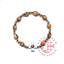 Bracelet with Garnet Birthstones, Olive Wood Oval 9*6 mm Beads