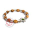 Bracelet with Emerald Birthstones, Wooden Oval 9*6 mm Beads