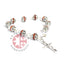 Orange Crystal Prayer Bracelet 6mm Beads