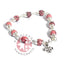 Rosary Bracelet, Pink Beads