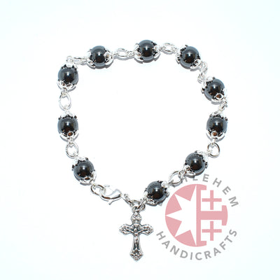 Finger Rosary, Hematite Stone 6mm Beads
