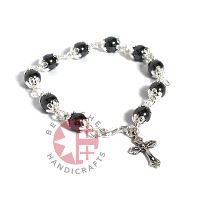 Finger Rosary, Hematite Stone 6mm Beads