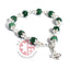 Finger Rosary, Emerald Green Beads 6mm