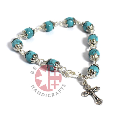 Turquoise 6mm Rosary Bracelet