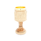 Religious gift from Bethlehem hand made in the Holy Land, side angle of the olive wood sculpture