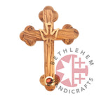 Hand Carved Cross With theHolySpiritDove Made from Olive Wood Grown in Holy Land by Christians 