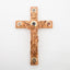 Hand Carved Olive Wood Wall Crucifix with 5 souvenirs from Holy Land 13.8 Inches Wall Cross 