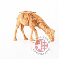 religious olive wood statue hand carved in Bethlehem, 7.9 inch front view of the olive wood masterpiece