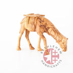 religious olive wood statue hand carved in Bethlehem, 7.9 inch front view of the olive wood masterpiece