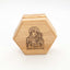 Virgin Mary with Baby Jesus Wooden Rosary Holder (Jerusalem) Hexagon