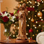 Intimate Olive Wood Holy Family Statue 17.7"