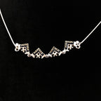 Dark Blue Two-Way Magnetic Jerusalem Cross Necklace with Gemstones - Jewelry - Bethlehem Handicrafts