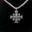Sterling Silver Potent Jerusalem Cross Necklaces (L) - Jewelry - Bethlehem Handicrafts