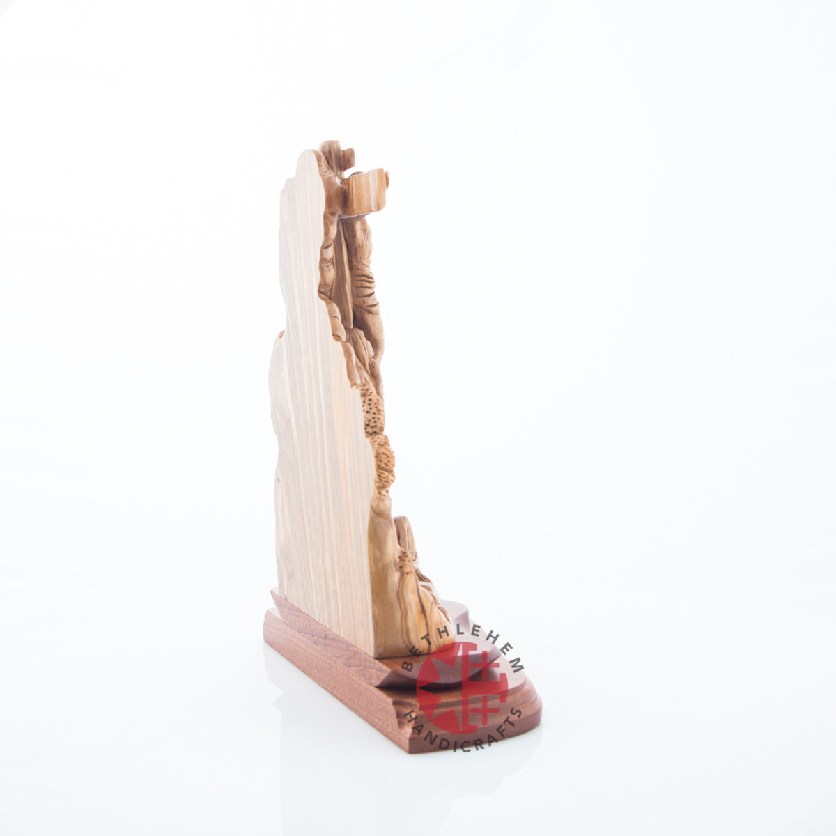 Olive Wood Crucifixion Statue with Virgin Mary, Mary Magdalene and St. John - Statuettes - Bethlehem Handicrafts
