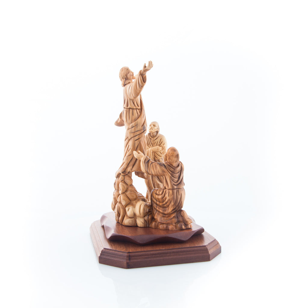 Ascension of Jesus Christ into Heaven Olive Wood Statue - Statuettes - Bethlehem Handicrafts