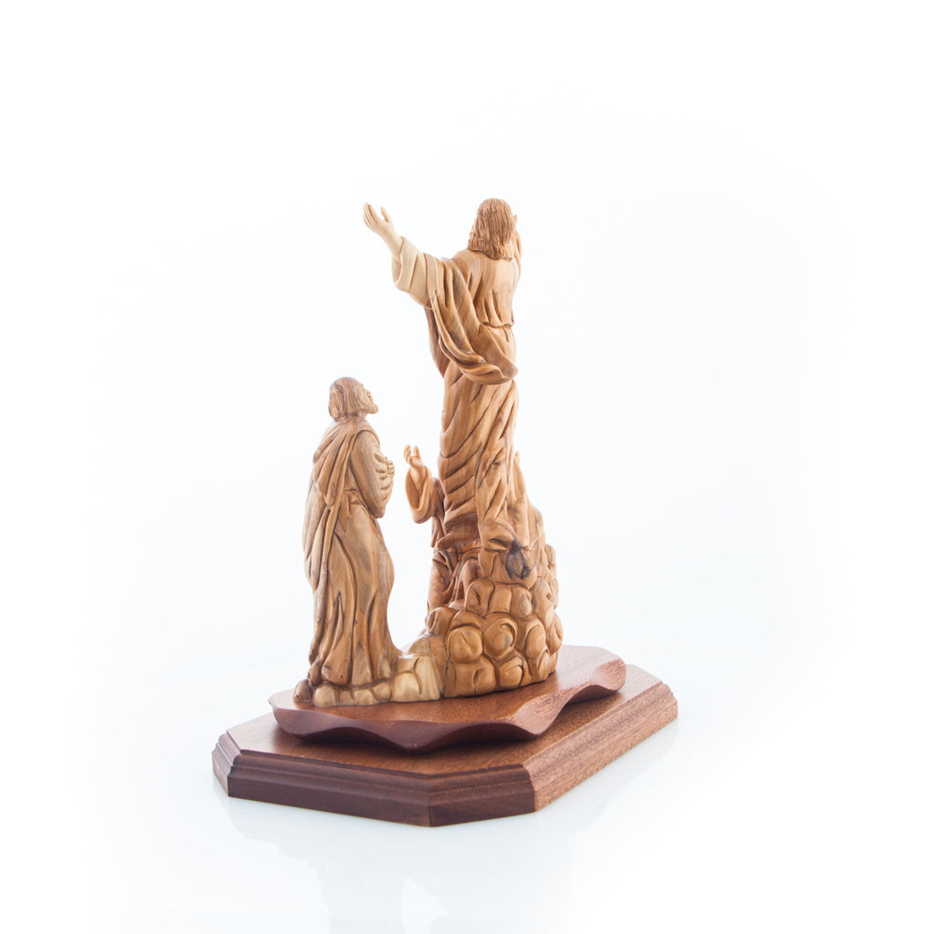 Ascension of Jesus Christ into Heaven Olive Wood Statue - Statuettes - Bethlehem Handicrafts