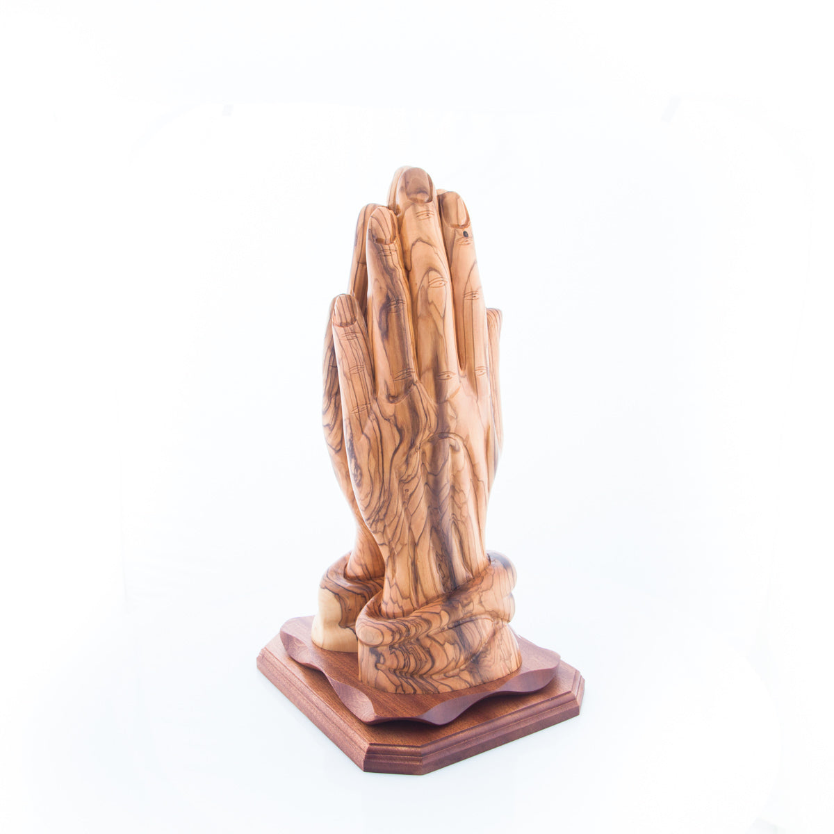 Olive Wood Praying Hands Carving - Statuettes - Bethlehem Handicrafts