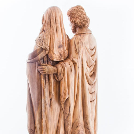 Olive Wood Carving Statue of The Holy Family - Statuettes - Bethlehem Handicrafts