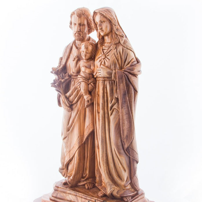 Olive Wood Carving Statue of The Holy Family - Statuettes - Bethlehem Handicrafts