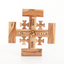Wall Cross with "God Bless Our Home", 7.5", Jesus Image, Olive Wood from Holy Land