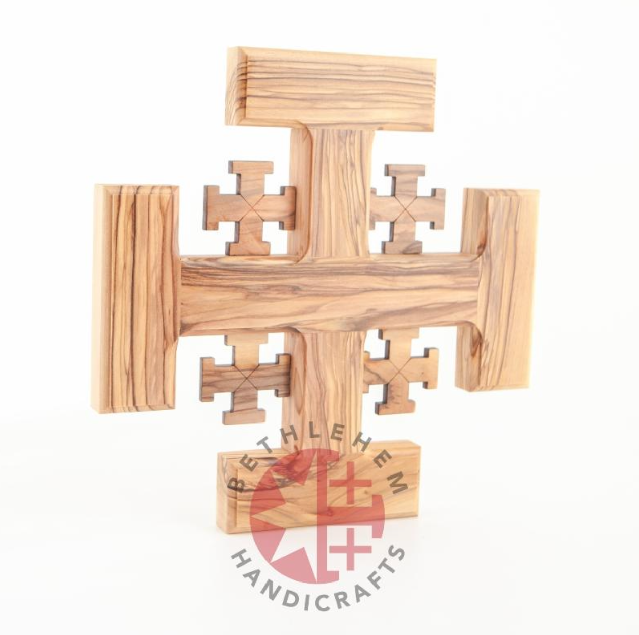 Jerusalem Cross Wall Hanging Made From Holy Land Olive Wood