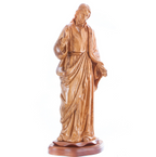 Jesus Christ Carved Statue Masterpiece from Olive Wood in the Holy Land