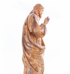 Jesus Christ Carved Statue Masterpiece from Olive Wood by Christian Artisans Grown in the Holy Land