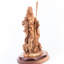 Jesus Christ The Good Shepherd Carved Wood Statue from Olive Wood in the Holy Land
