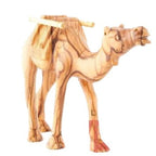 religious olive wood statue hand carved in Bethlehem, 4.7 inch side angle of the olive wood sculpture