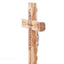 Olive Wood Crucifix with 14 Stations of the Cross Engraved Back Made Holy Land Christians Catholic Gift Home from Jerusalem