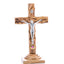 Olive Wood Hand Made Carved Wooden Standing Crucifix with Incense Made in Holy Land Small