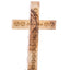 Olive Wood with Striped Mahogany and Cedar on Front Crucifix with 14 Stations of the Cross Engraved Back Made Holy Land Christians Catholic Gift Home Jerusalem