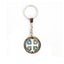 Mother of Pearl Cross, Christian Keychain, Olive Wood from Bethlehem