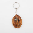 Mother of Pearl Cross Keychain (Jerusalem)