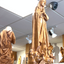 Rare "Our Lady Of Fatima" Virgin Mary Carved Masterpiece, 36.5" Statue, Olive Wood from Holy Land