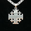 Sterling Silver Jerusalem Cross Necklace (L)