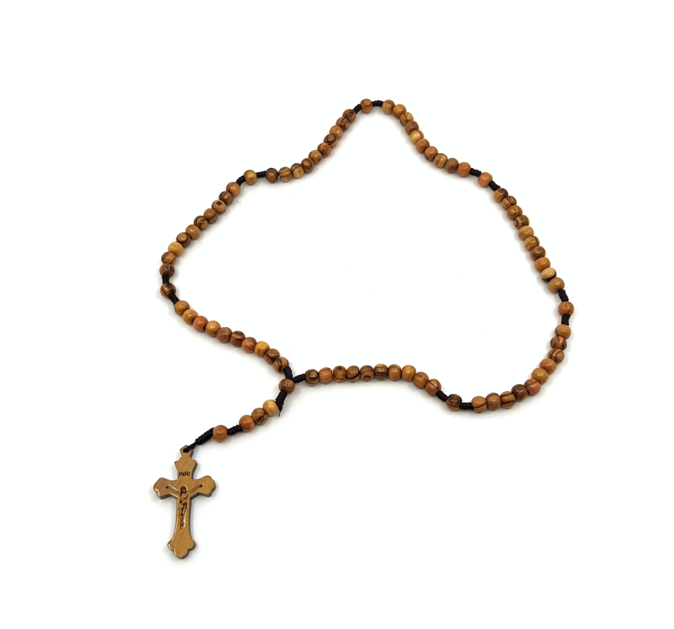 Seven Decade Rosary olive Wood Beads Handmade in Jerusalem 