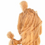 Saint Joseph with Child Jesus Christ Walking, 9.8" Carving from Holy Land Olive Wood