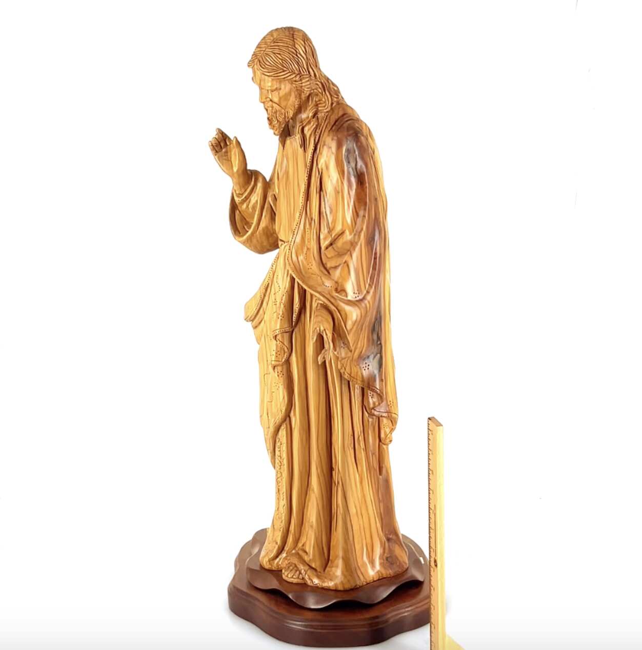 Jesus Christ Giving Blessing, 30.7" Masterpiece Wooden Church Sculpture