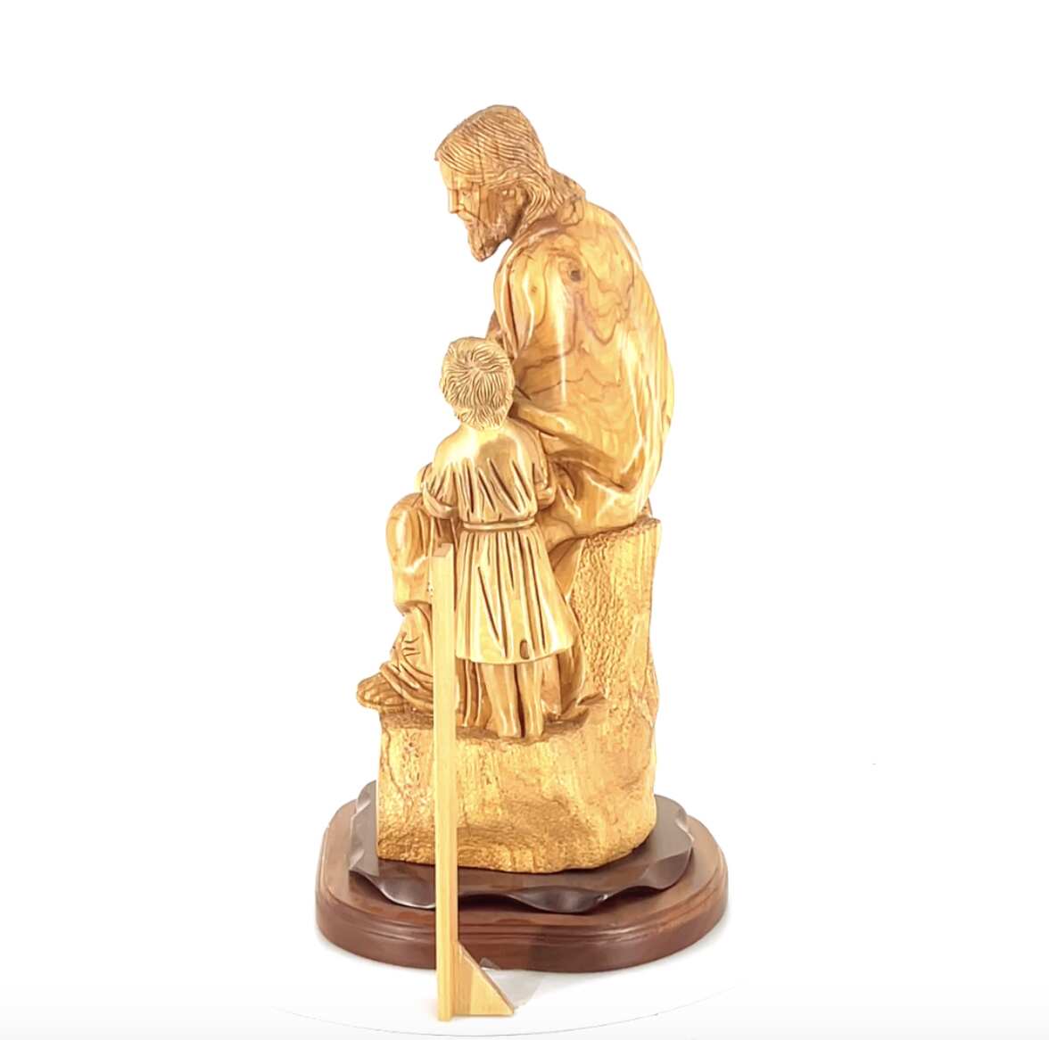 Jesus Christ, "With The Children" Masterpiece 24", Olive Wood Carved Sculpture from the Holy Land